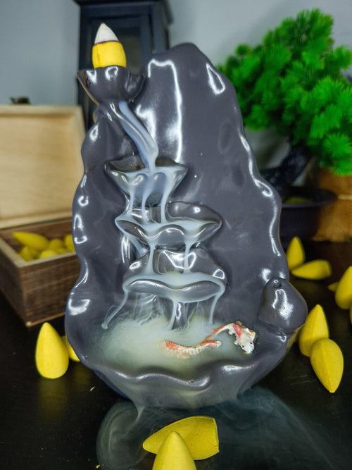 mistfall incense burner waterfall smoke effect