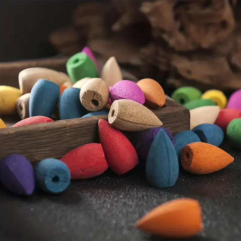 backflow incense cones 128pcs aromatic set
