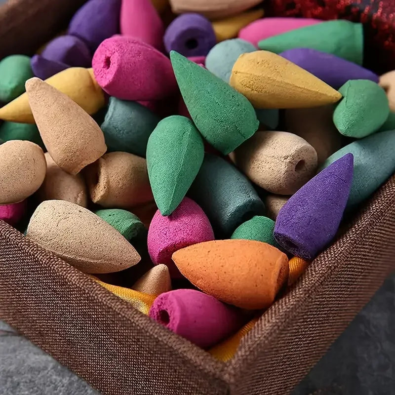 backflow incense cones 128pcs aromatic set